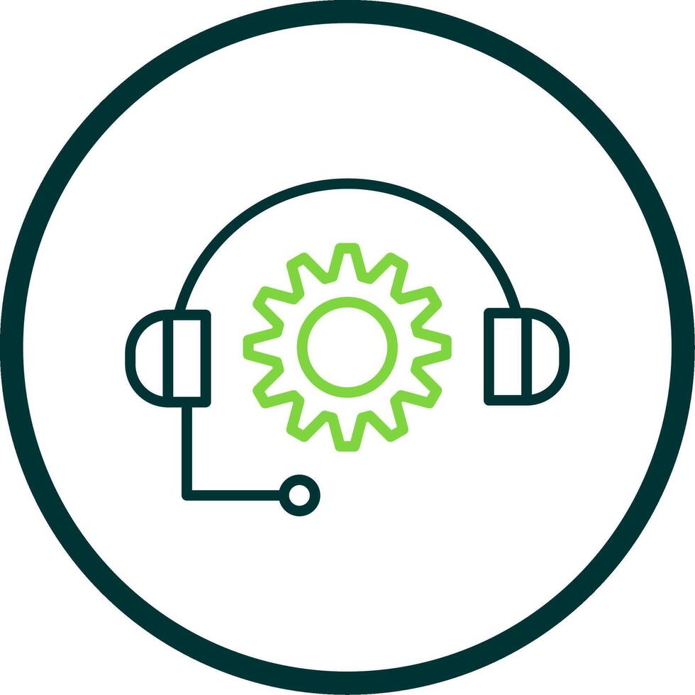 Support Line Circle Icon Design vector