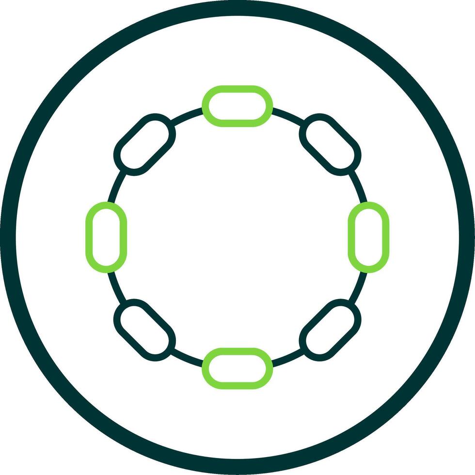 Chain Line Circle Icon Design vector
