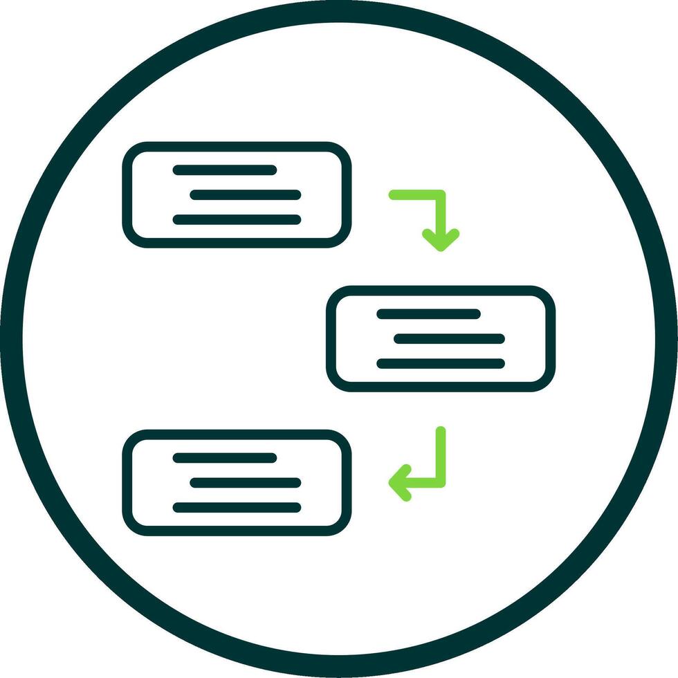Dependencies Line Circle Icon Design vector