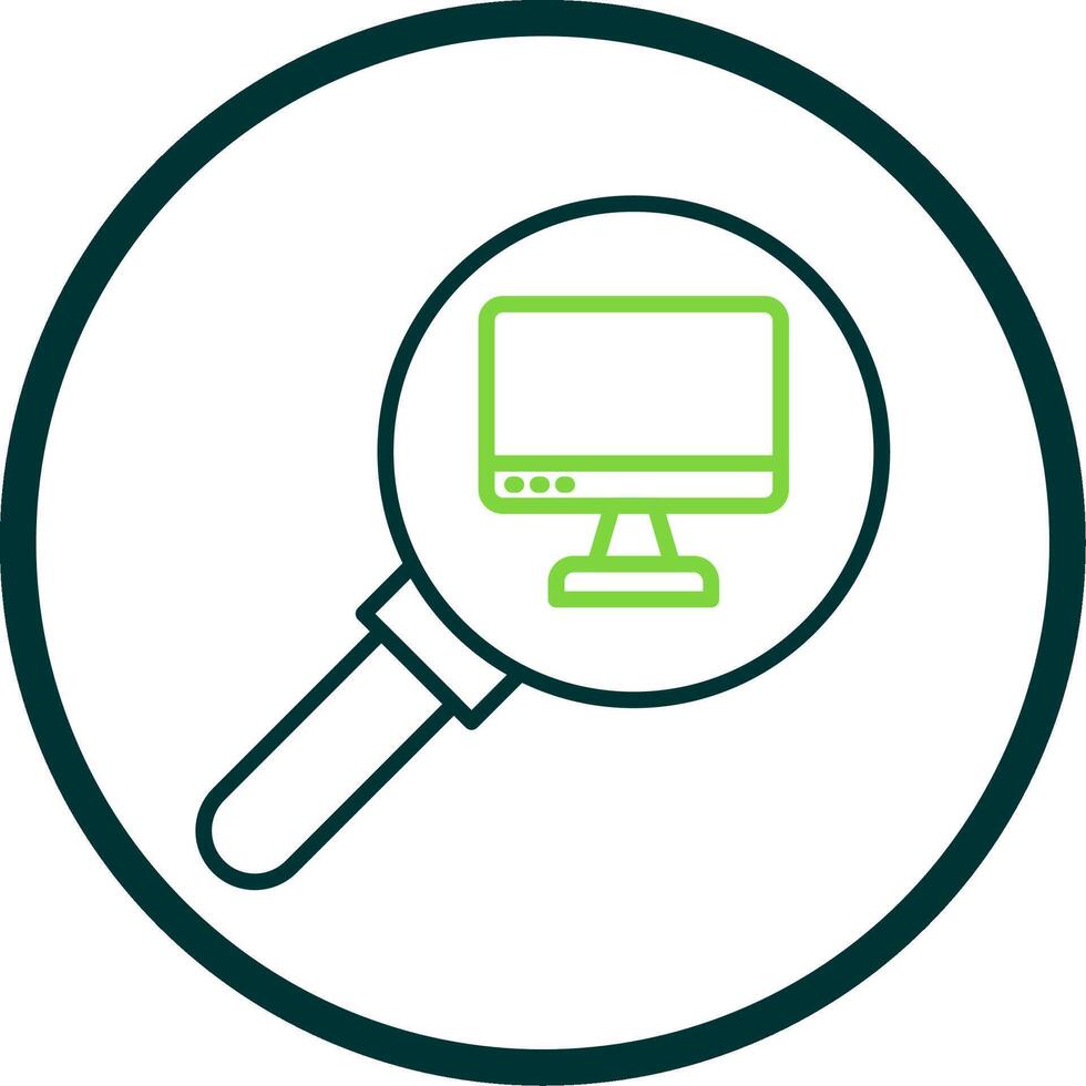 Audit Line Circle Icon Design vector