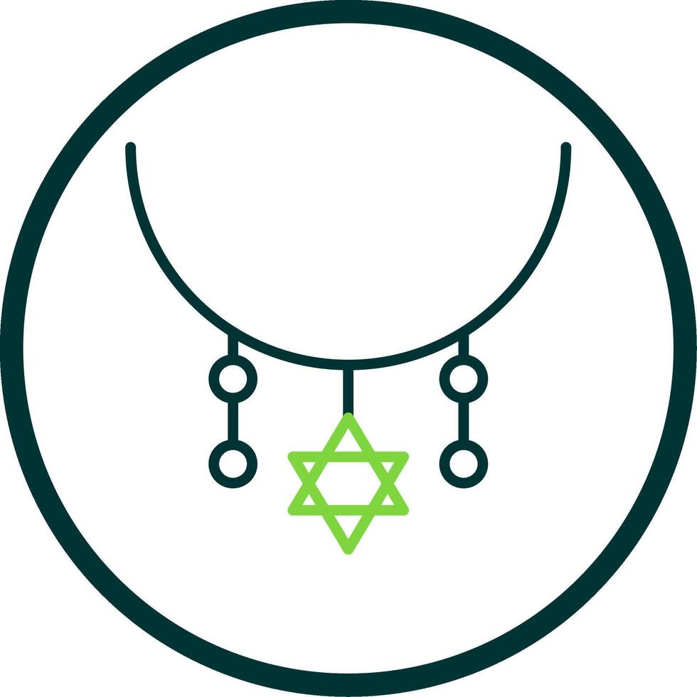 Necklace Line Circle Icon Design vector