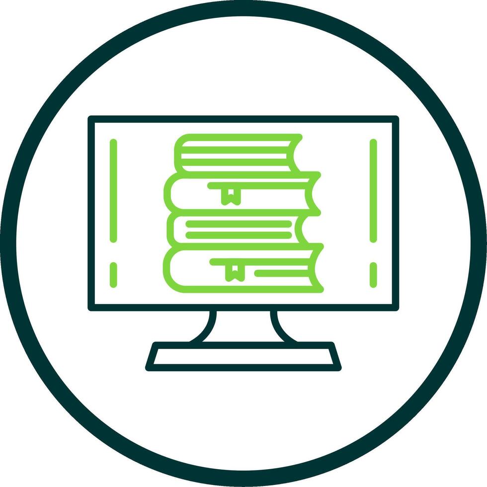 OnLine Circle Multi Circle Library Line Circle Icon Design vector