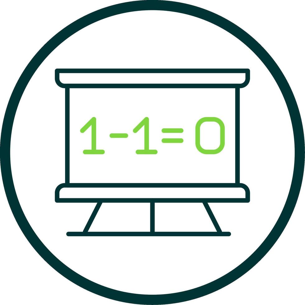 Maths Line Circle Icon Design vector