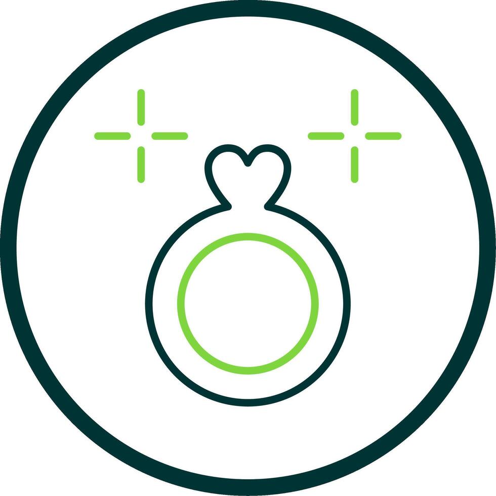 Wedding Ring Line Circle Icon Design vector