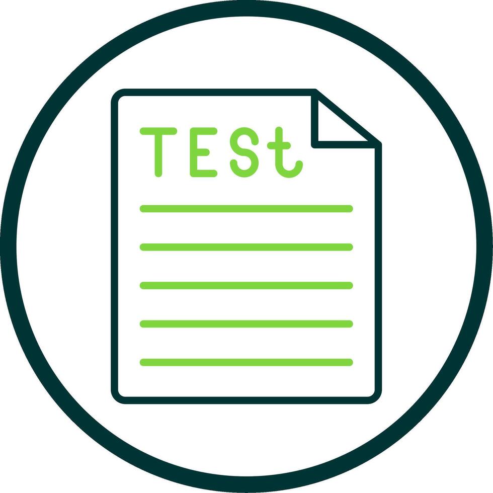 Test Line Circle Icon Design vector