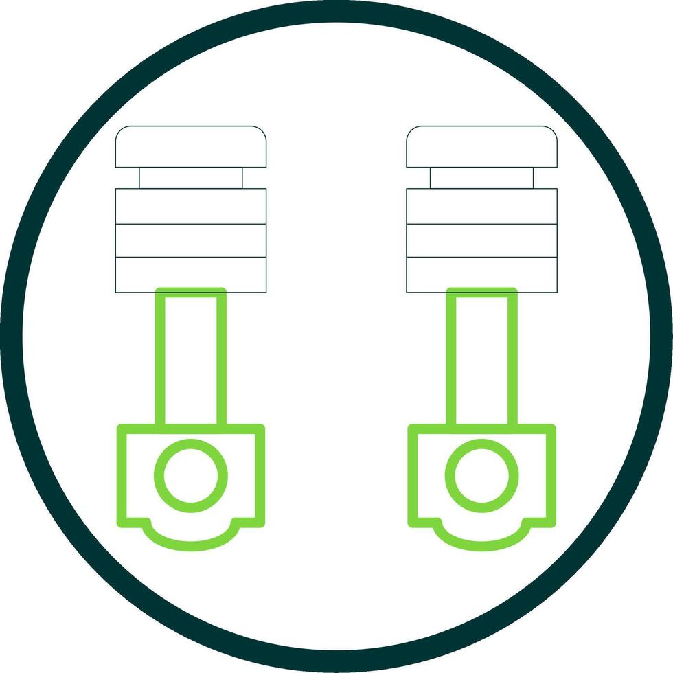 Pistons Line Circle Icon Design vector