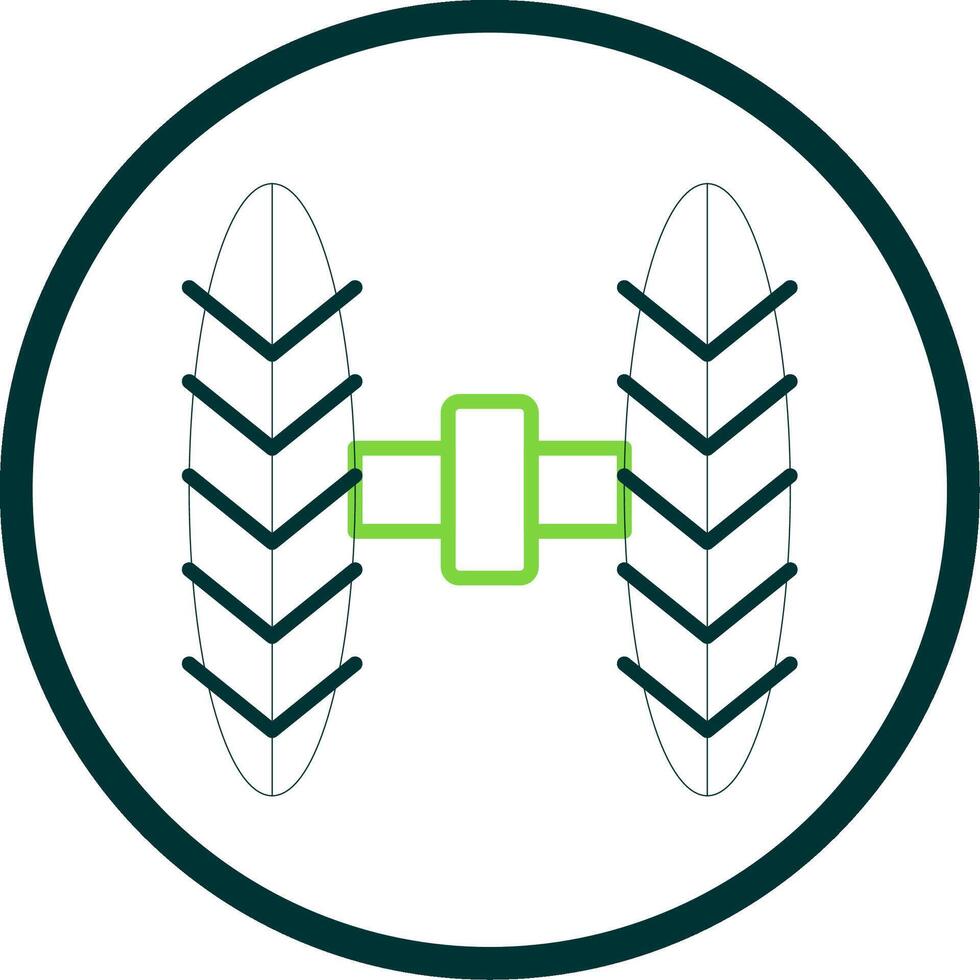 Wheel Alignment Line Circle Icon Design vector