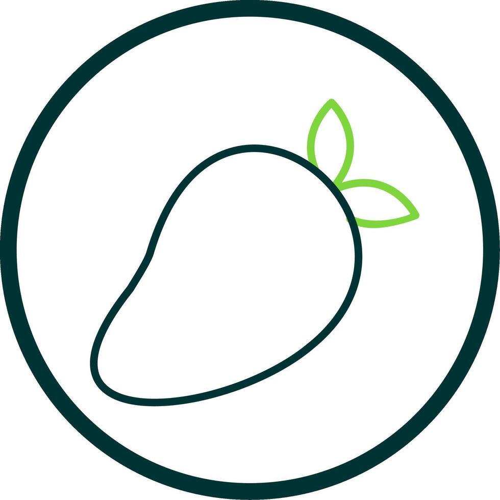 Mango Line Circle Icon Design vector