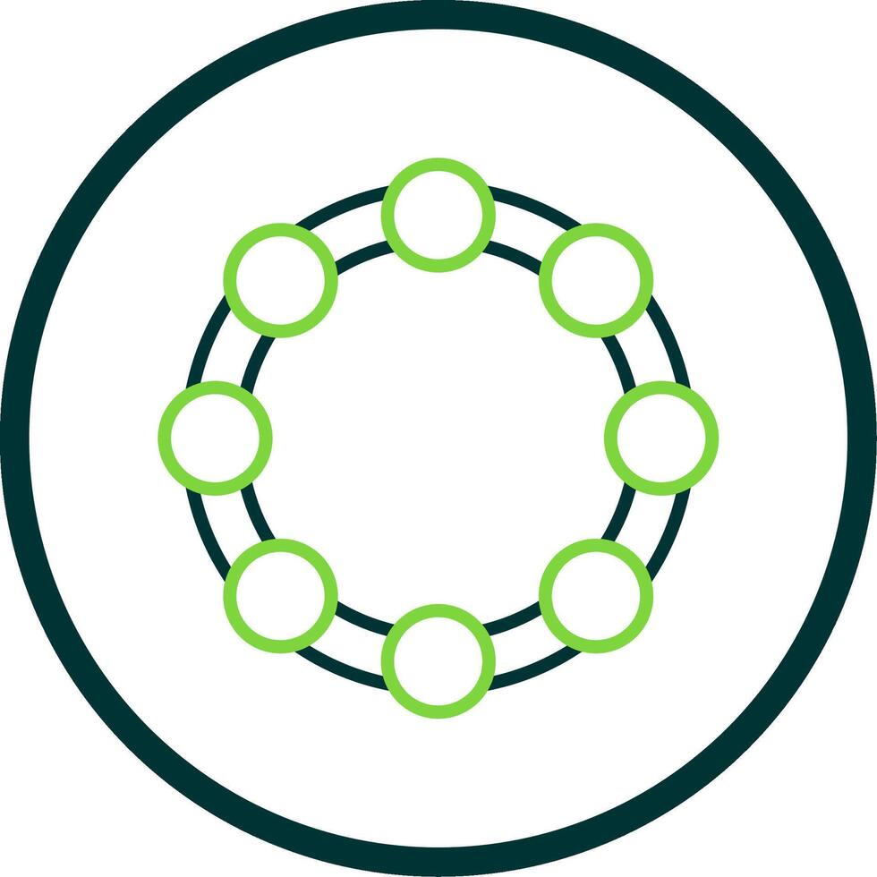 Tambourine Line Circle Icon Design vector