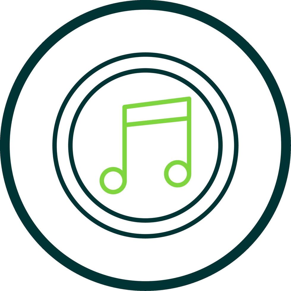Music Note Line Circle Icon Design vector
