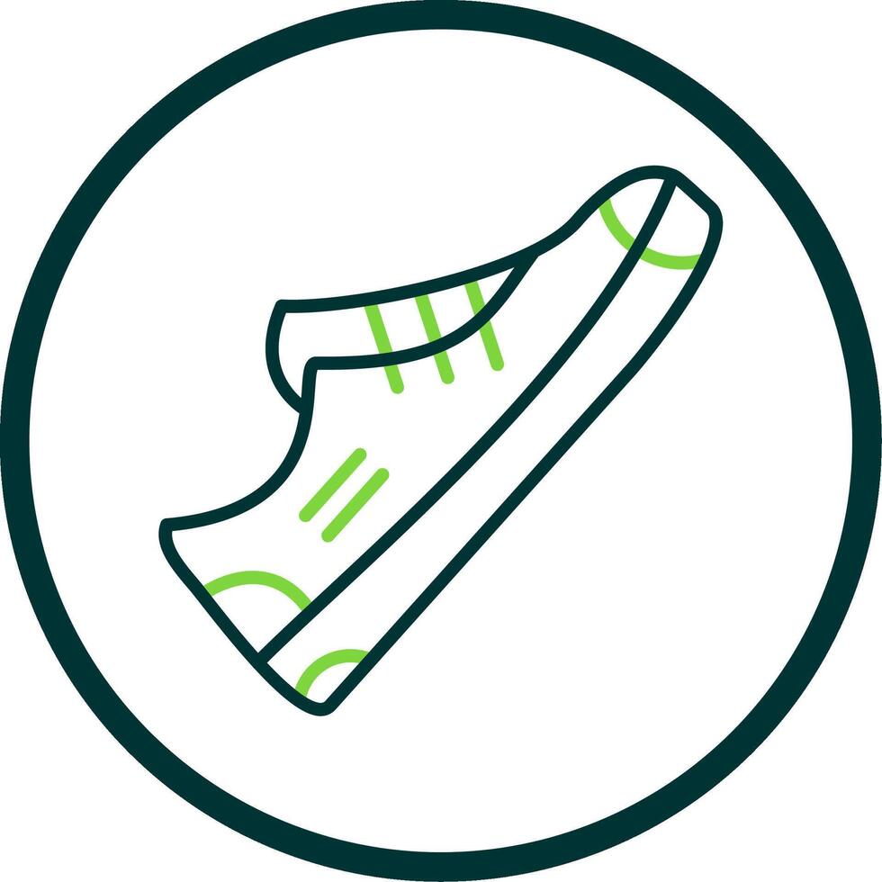 Shoe Line Circle Icon Design vector