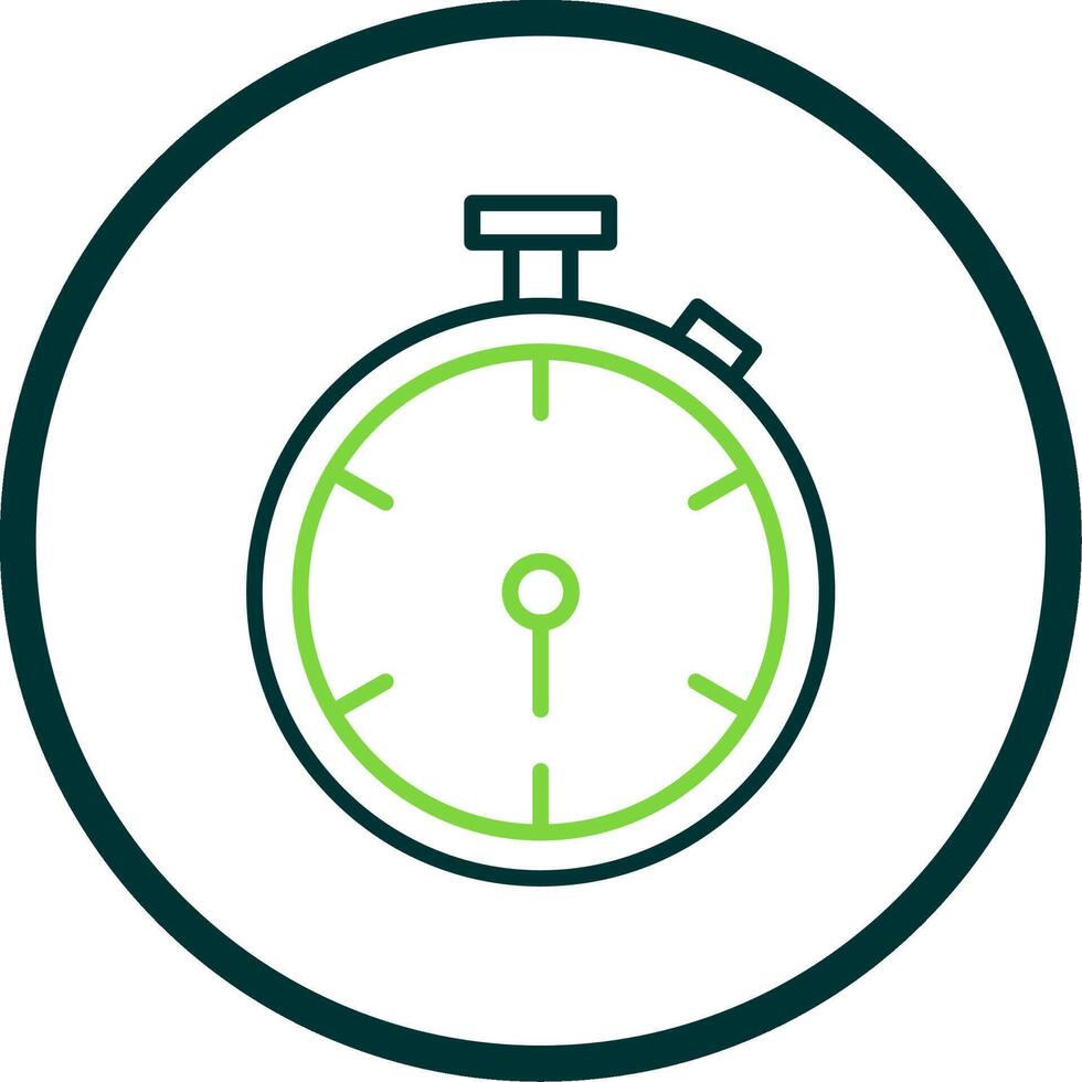 Stopwatch Line Circle Icon Design vector