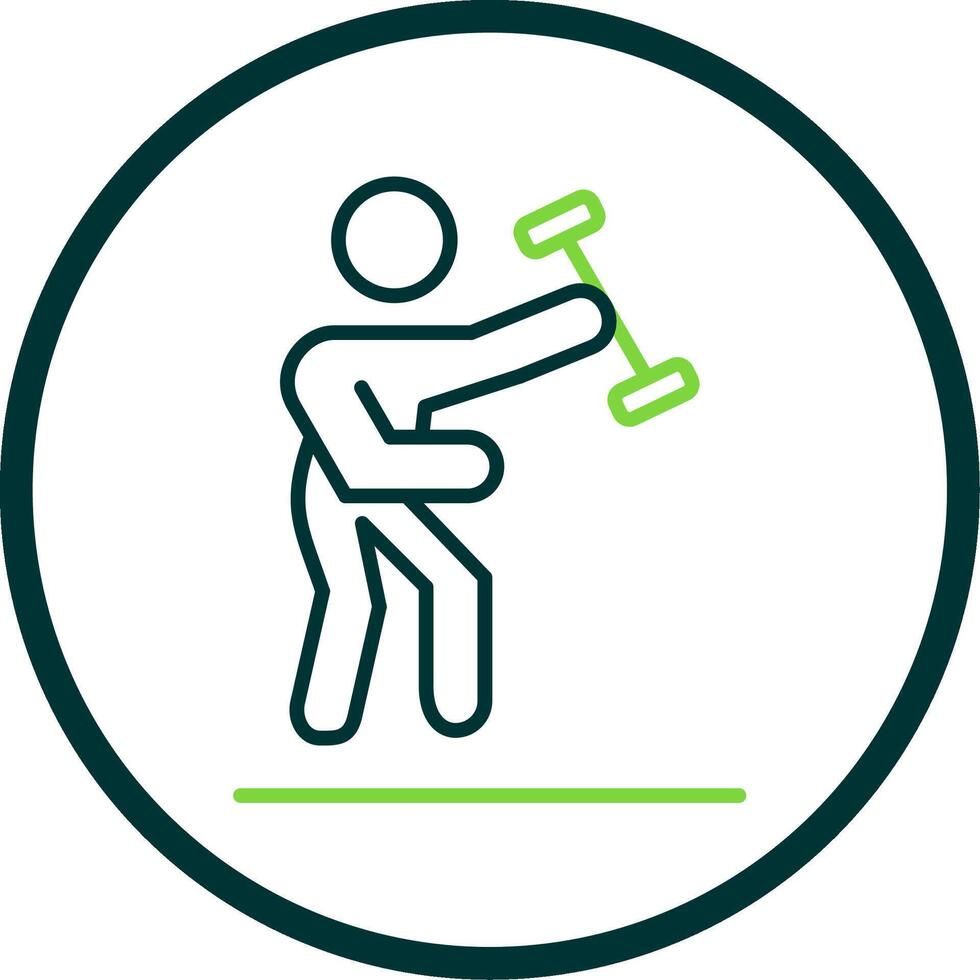 Exercise Line Circle Icon Design vector
