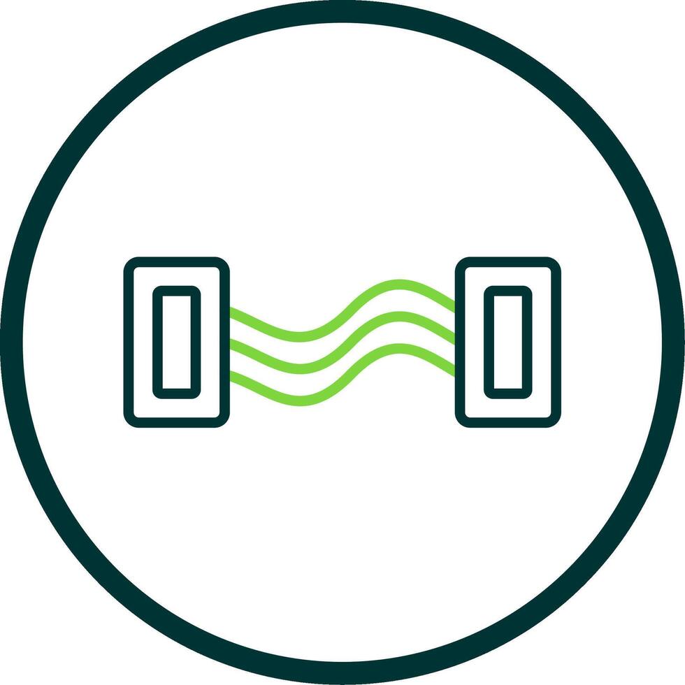 Chest Expander Line Circle Icon Design vector