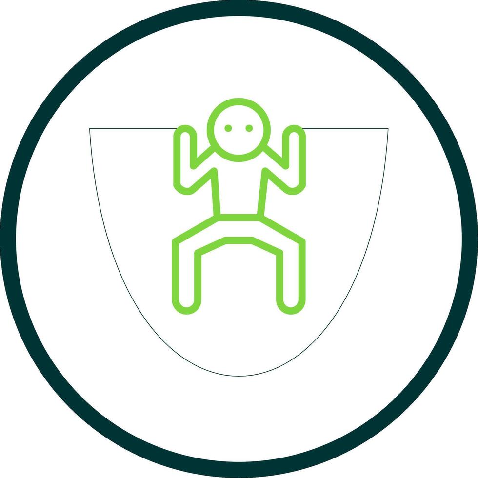 Skipping Line Circle Icon Design vector