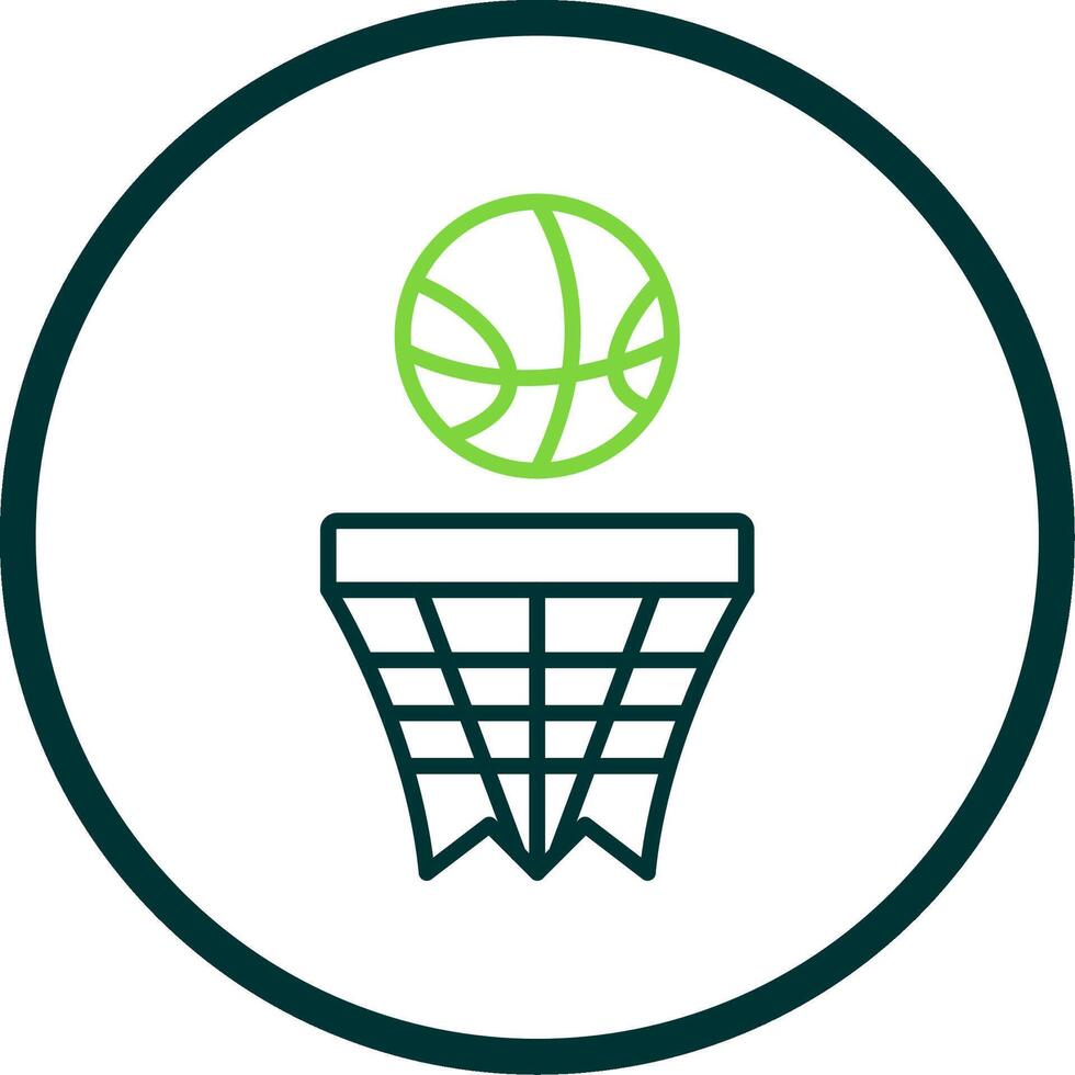 Basketball Line Circle Icon Design vector