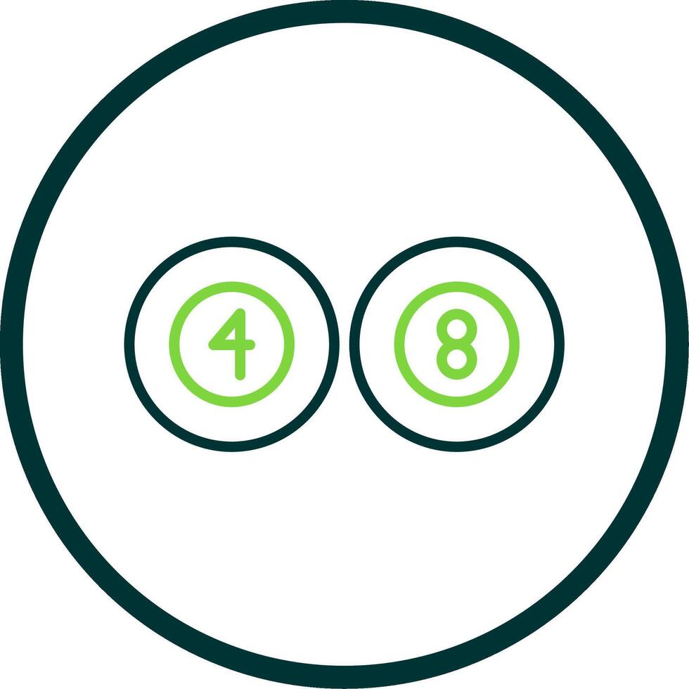 Billiard Ball Line Circle Icon Design vector