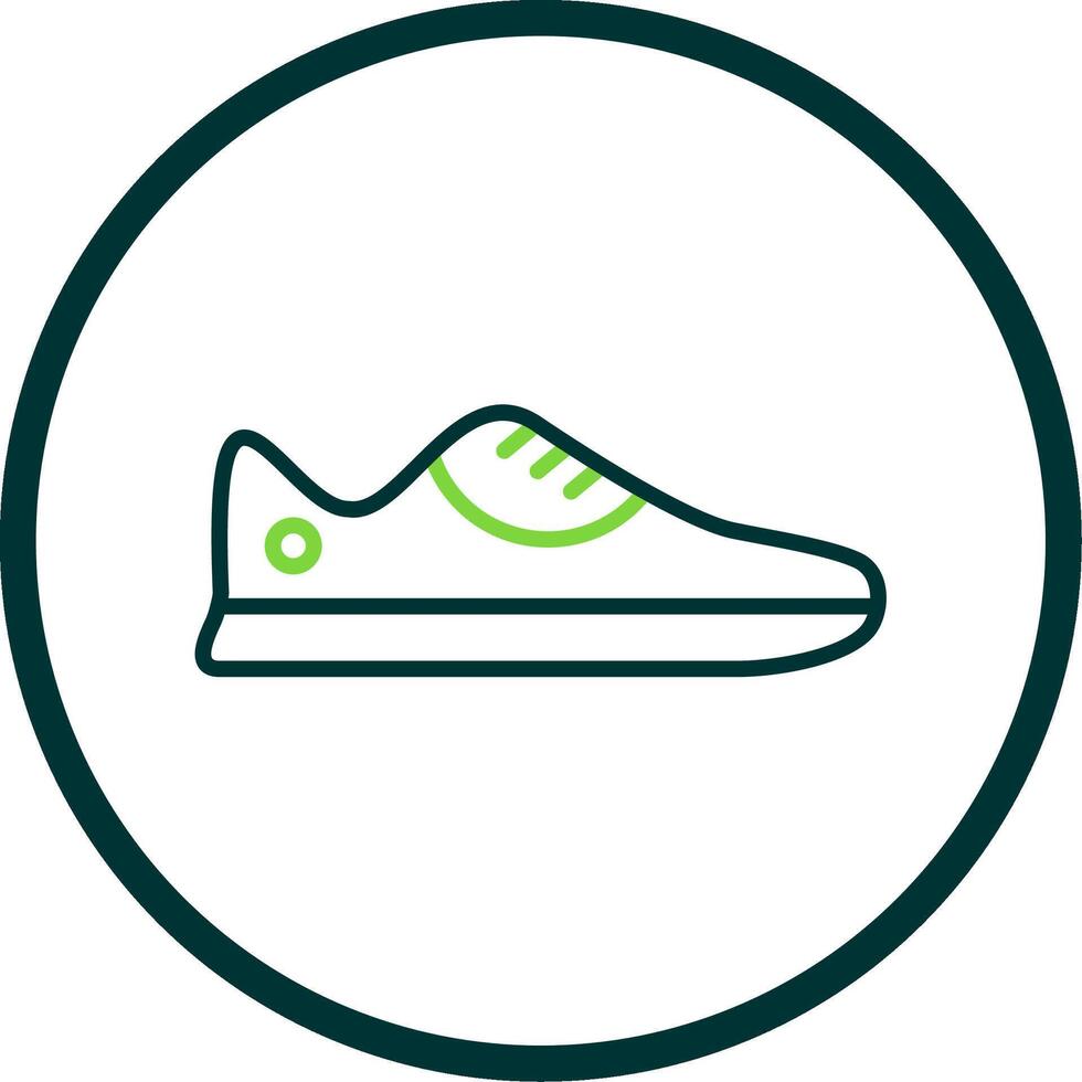 Sneaker Line Circle Icon Design vector