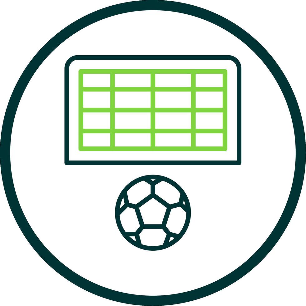 Football Goal Line Circle Icon Design vector