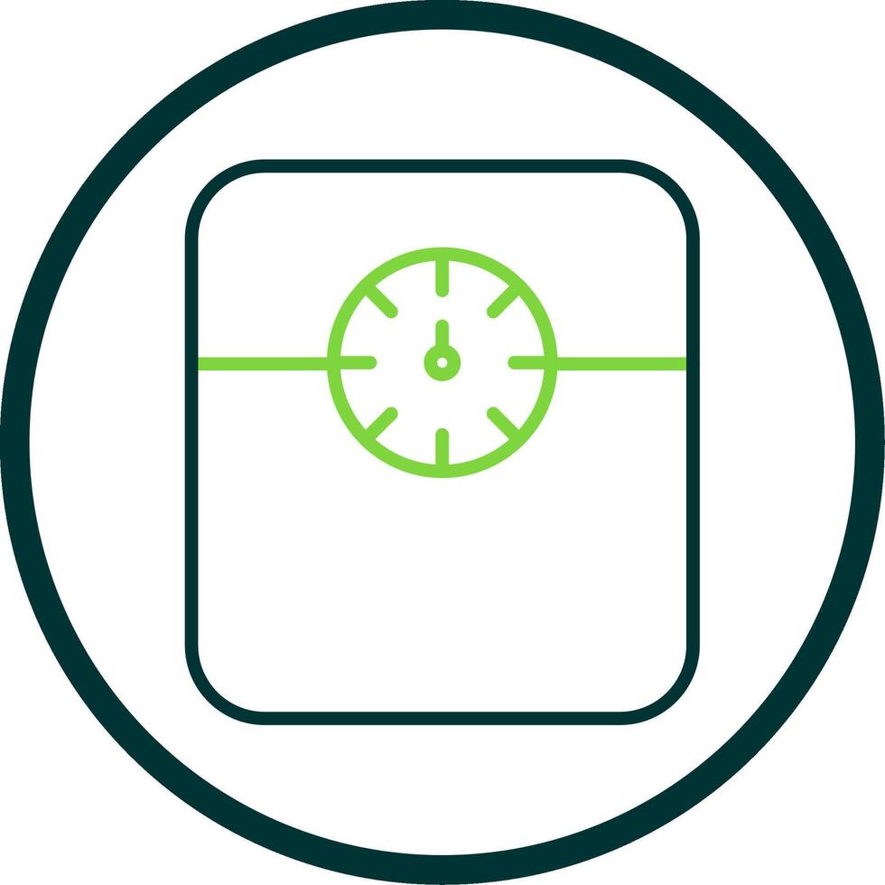 Weight Scale Line Circle Icon Design vector