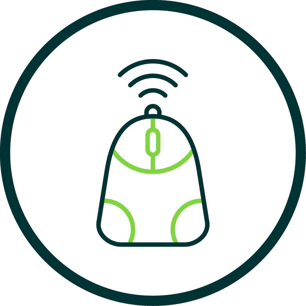 Mouse Line Circle Icon Design vector