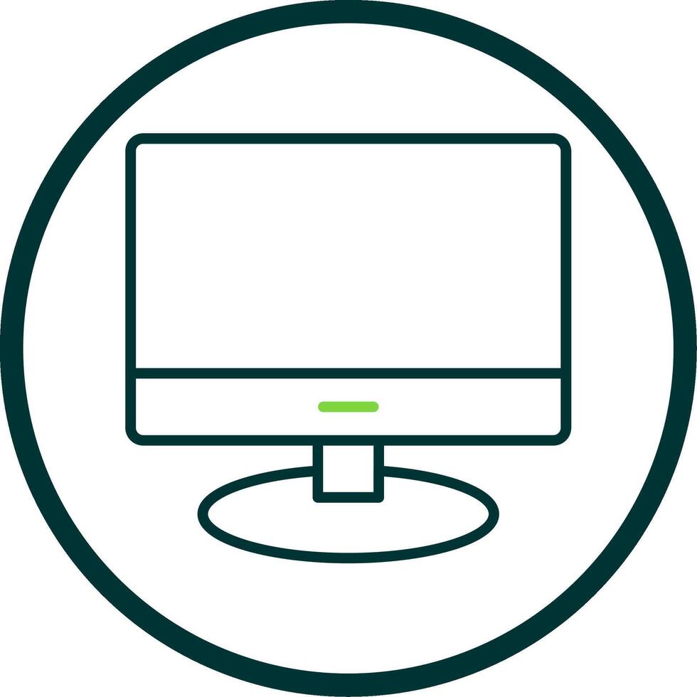 Lcd Line Circle Icon Design vector