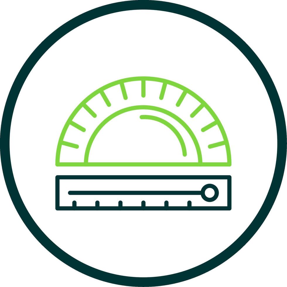 Protractor Line Circle Icon Design vector