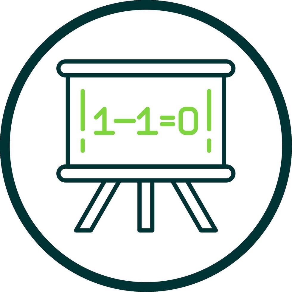 Blackboard Line Circle Icon Design vector