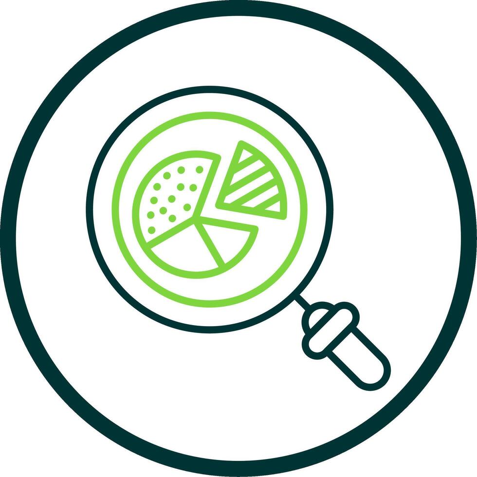 Graph Line Circle Icon Design vector