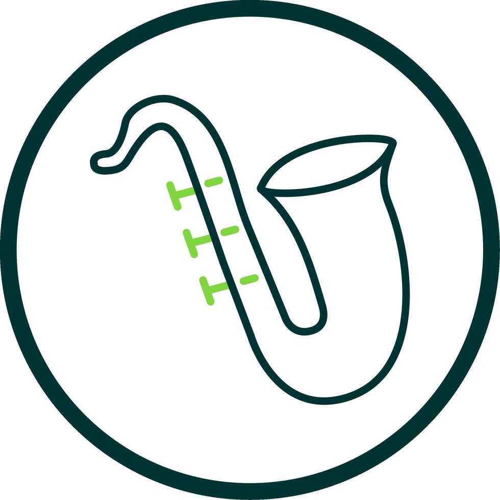 Sax Line Circle Icon Design vector