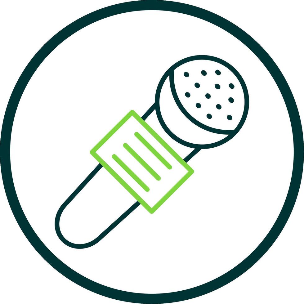 Mic Line Circle Icon Design vector