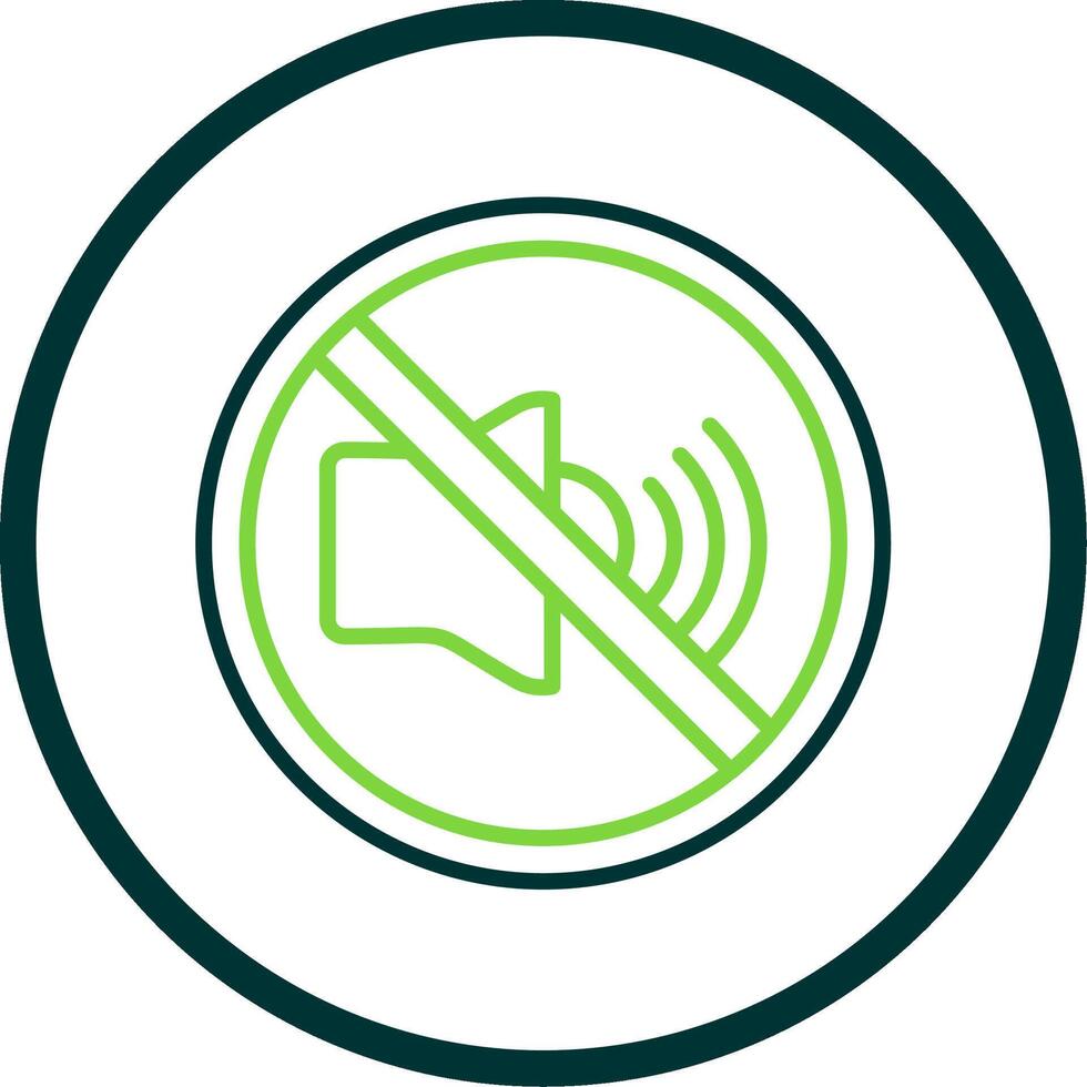 No Sound Line Circle Icon Design vector