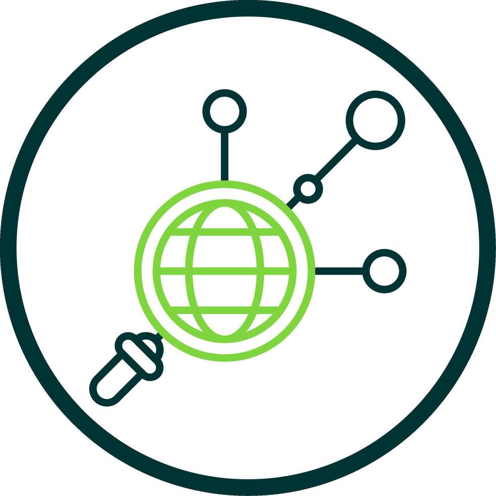 Networking Line Circle Icon Design vector