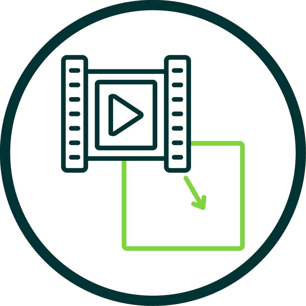 Footage Line Circle Icon Design vector