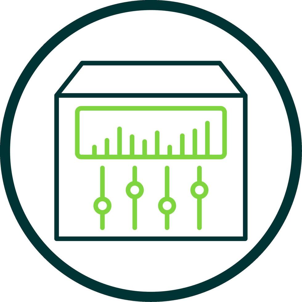Sound Mixer Line Circle Icon Design vector