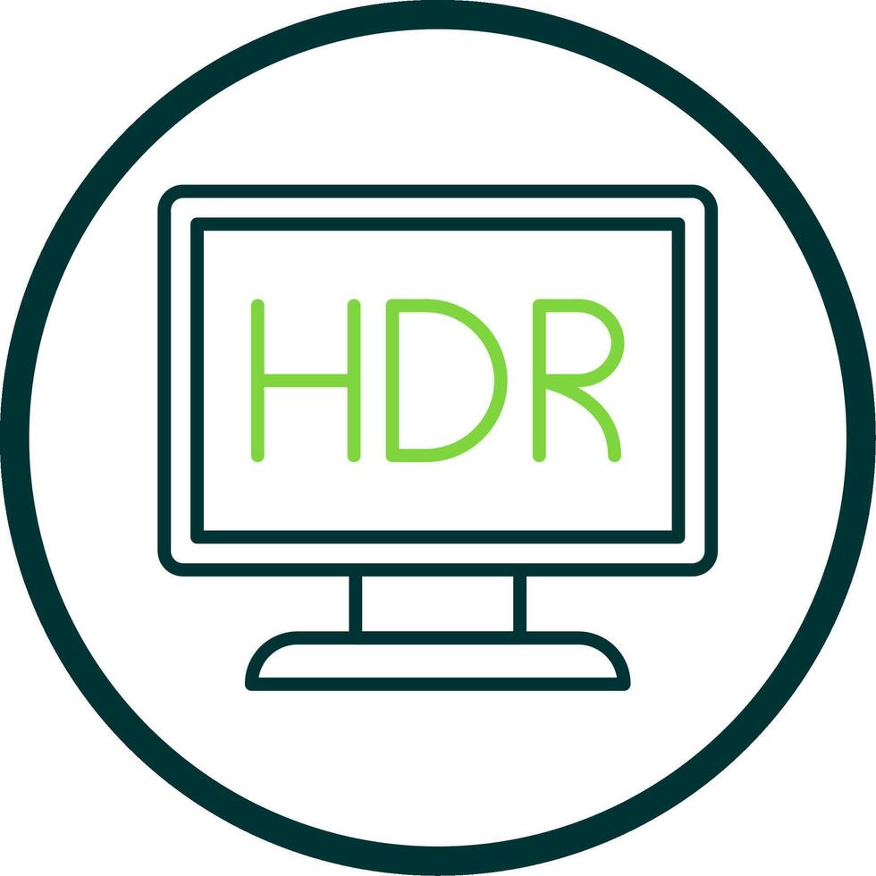 Monitor Line Circle Icon Design vector