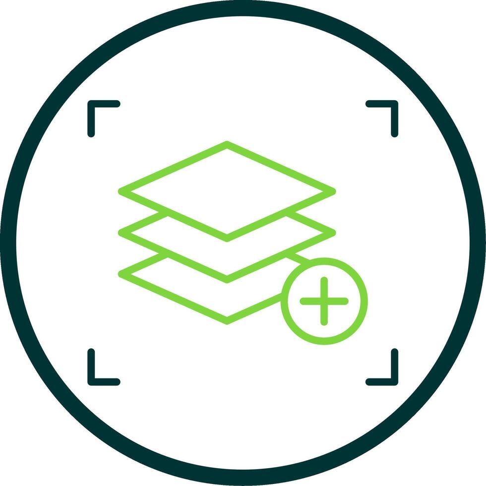 Layers Line Circle Icon Design vector