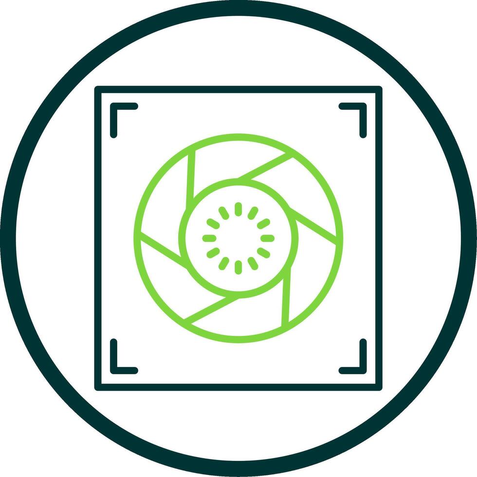 Aperture Line Circle Icon Design vector