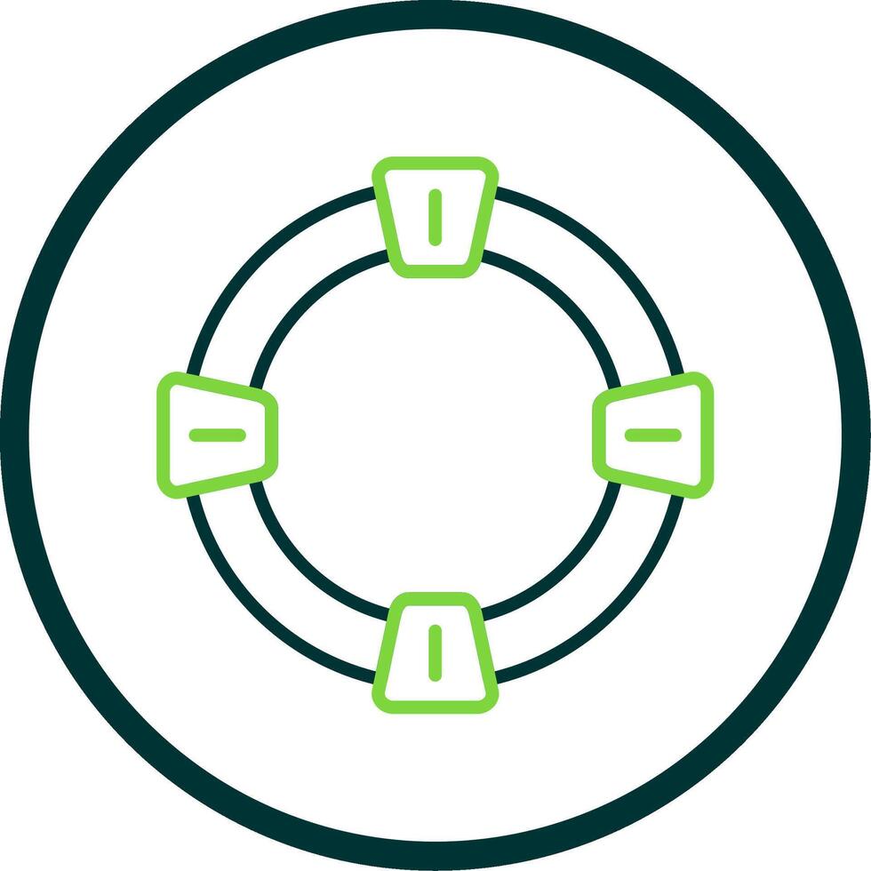 Life Saver Line Circle Icon Design vector