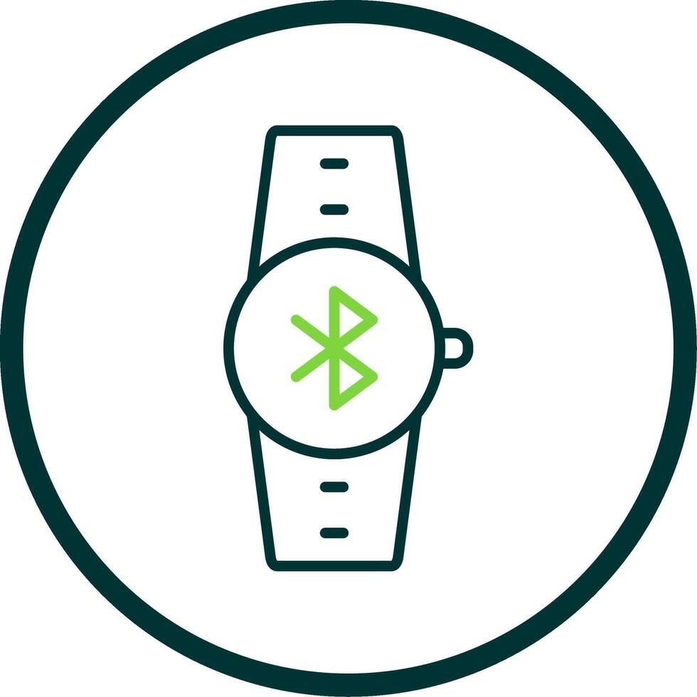 Bluetooth Line Circle Icon Design vector