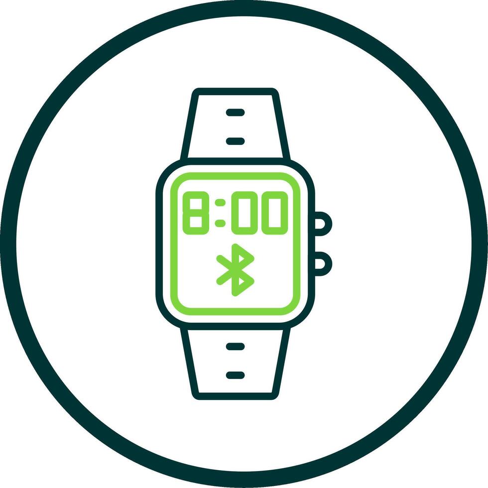 Bluetooth Line Circle Icon Design vector