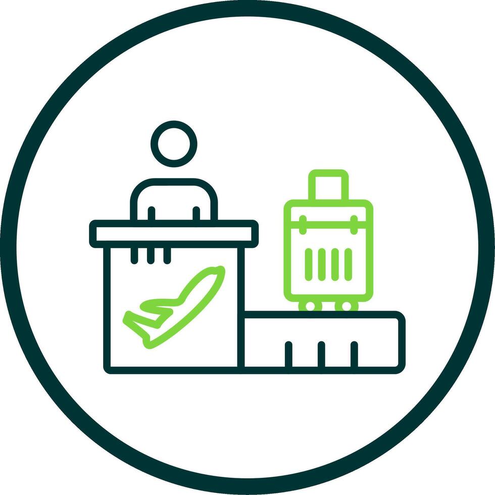 Airport Line Circle Icon Design vector
