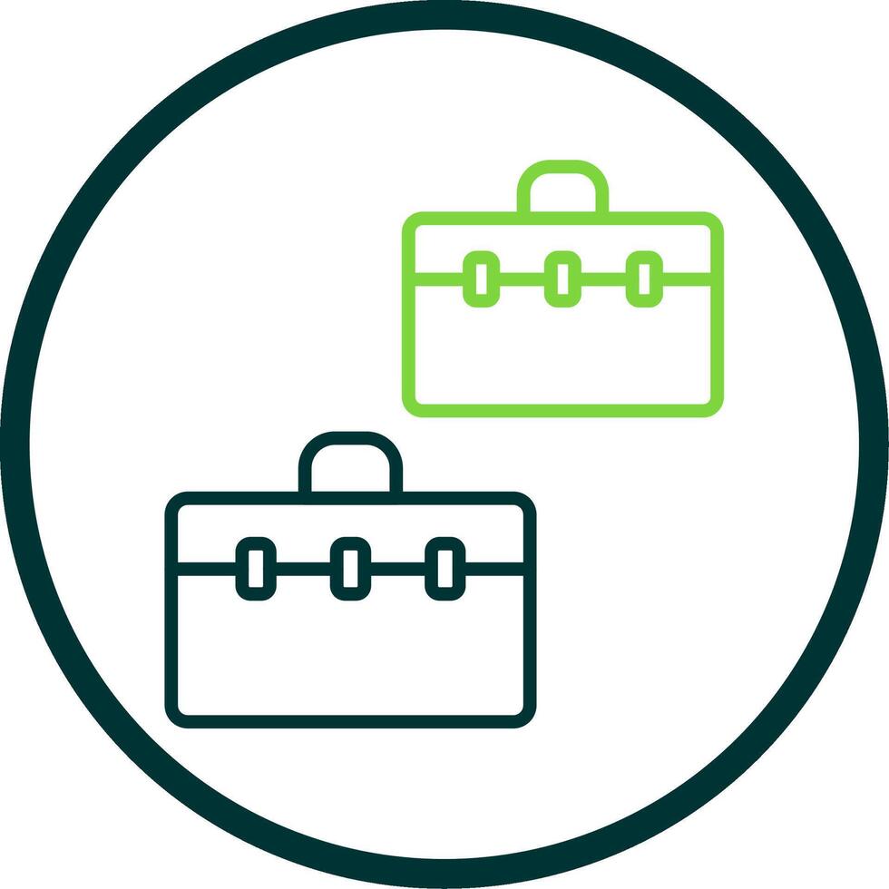 Suitcases Line Circle Icon Design vector