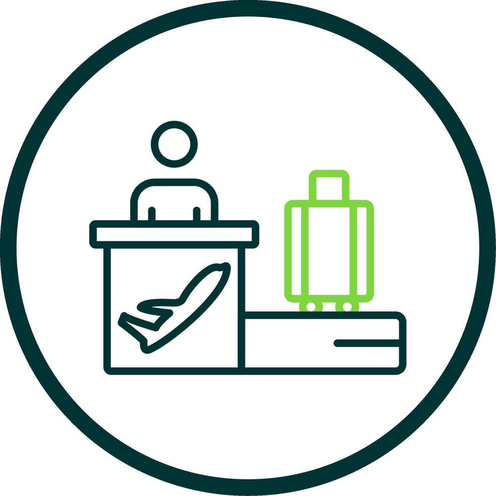 Airport Line Circle Icon Design vector