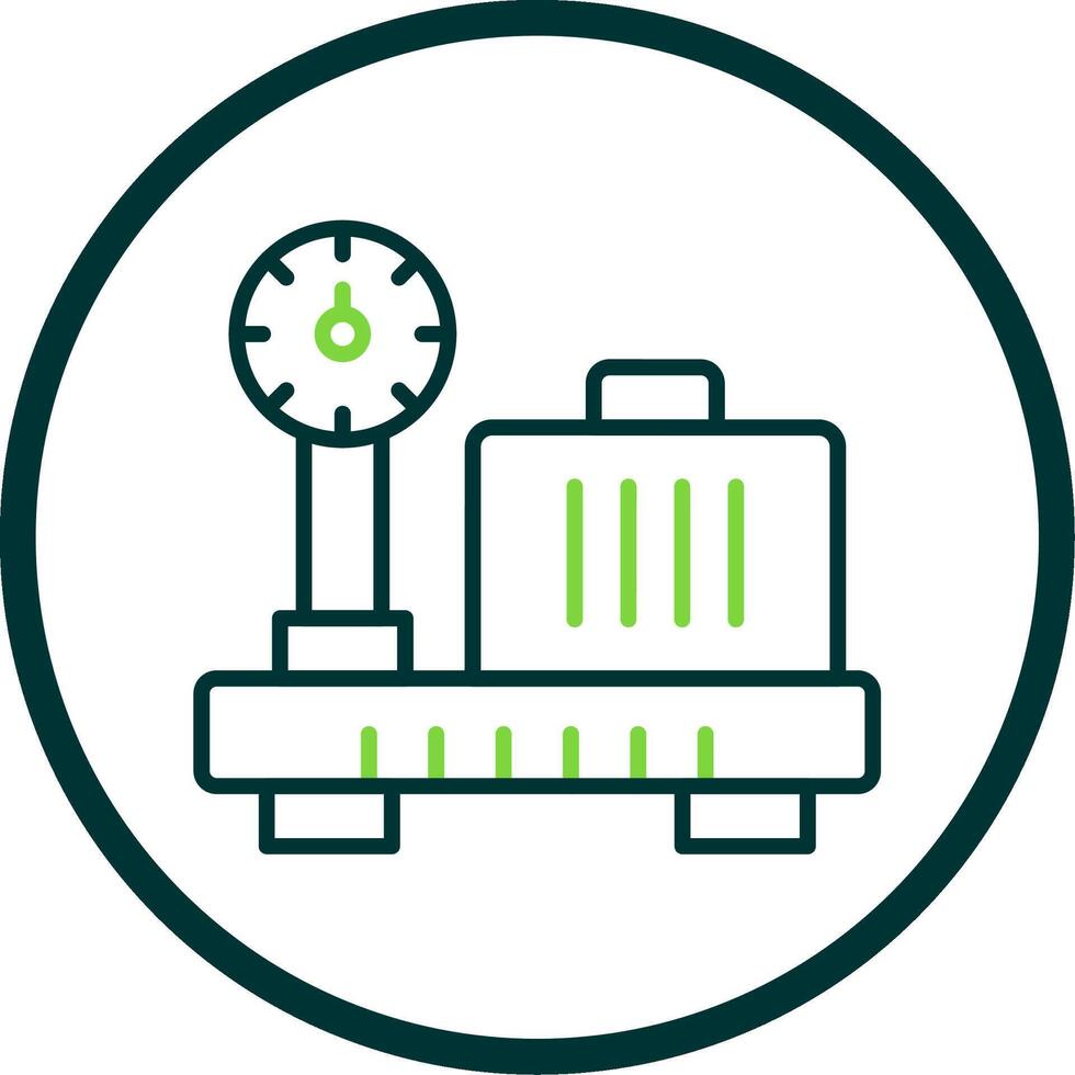 Scales Line Circle Icon Design vector