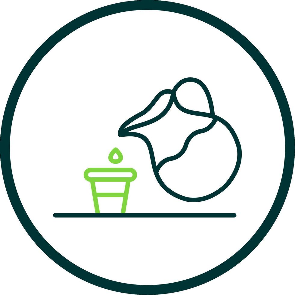 Water Jug Line Circle Icon Design vector
