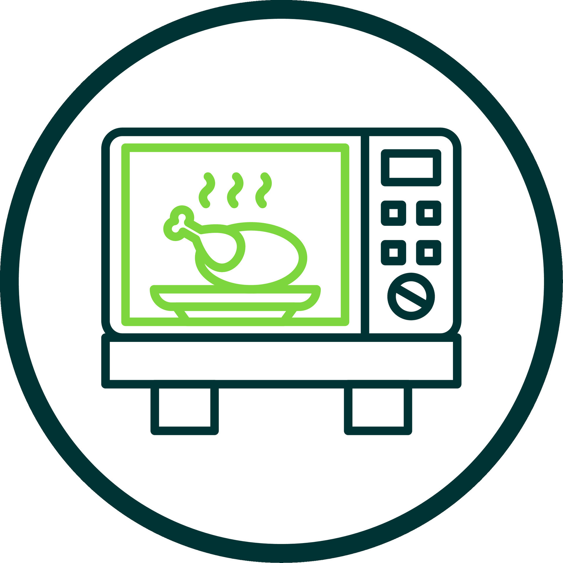 Roast Line Circle Icon Design 43631294 Vector Art at Vecteezy