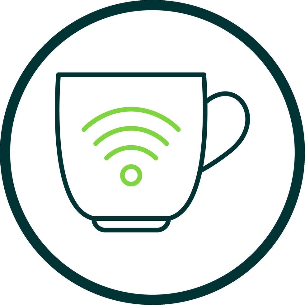 Wifi Line Circle Icon Design vector