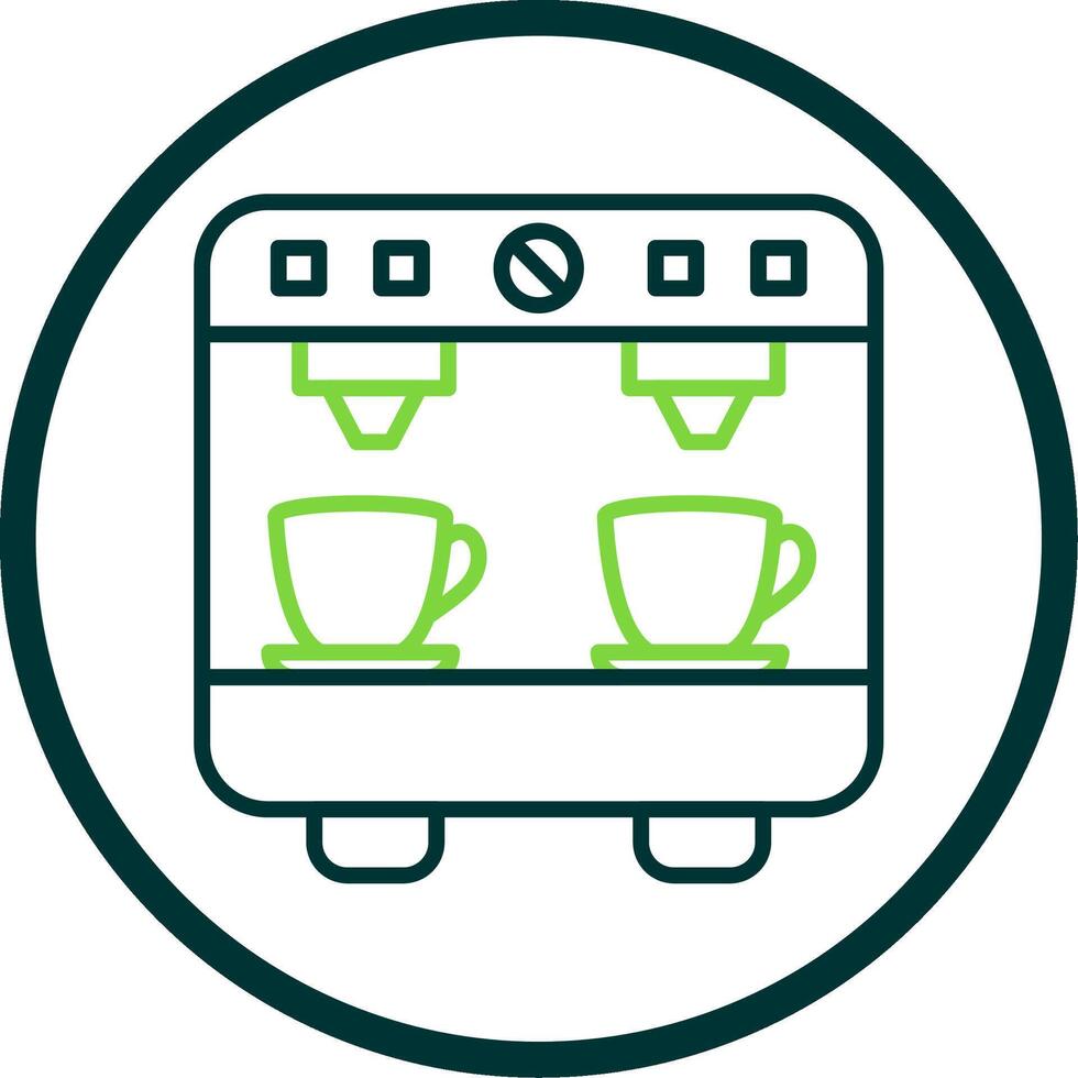 Coffee Machine Line Circle Icon Design vector