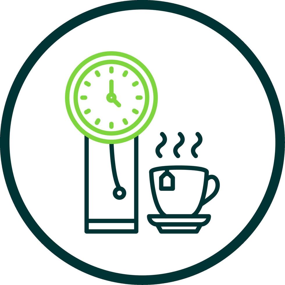 Clock Line Circle Icon Design vector